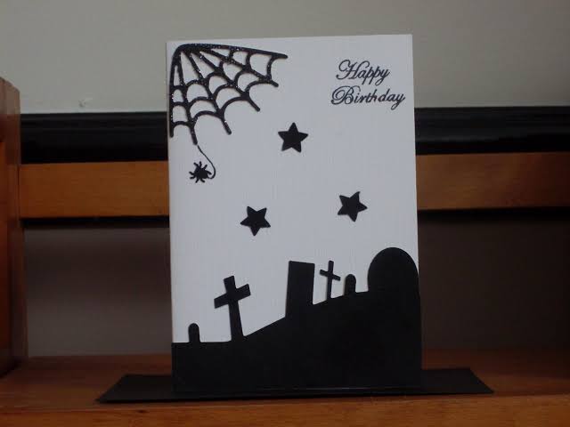 easy horror graveyard card