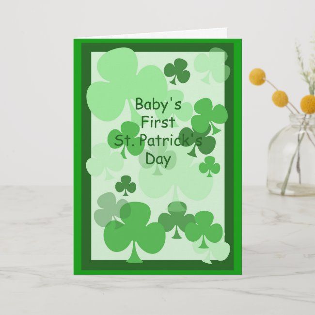 First St Patricks Day Card For Baby 4