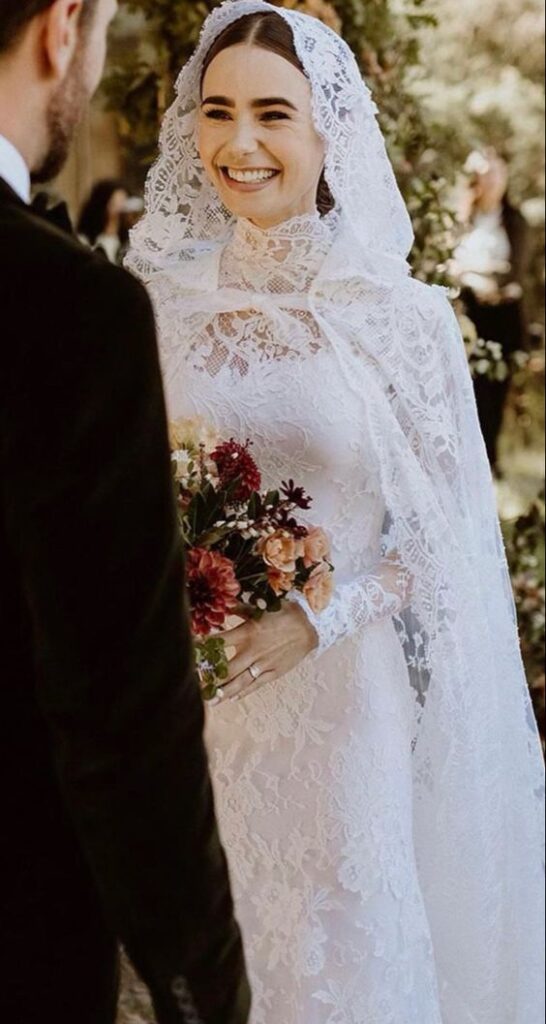 Lily Collins Wedding Pics